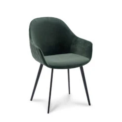 Eetkamerstoel Rouen - Velvet - Groen (2 Stuks) 6 Eetkamerstoel Rouen - Velvet - Groen (2 Stuks) -Leen Bakker Winkel 81019769 0100