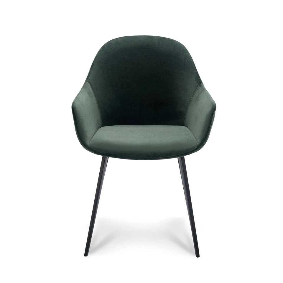 Eetkamerstoel Rouen - Velvet - Groen (2 Stuks) 3 Eetkamerstoel Rouen - Velvet - Groen (2 Stuks)