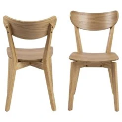 Eetkamerstoel Roxy - Hout - Eiken (2 Stuks)