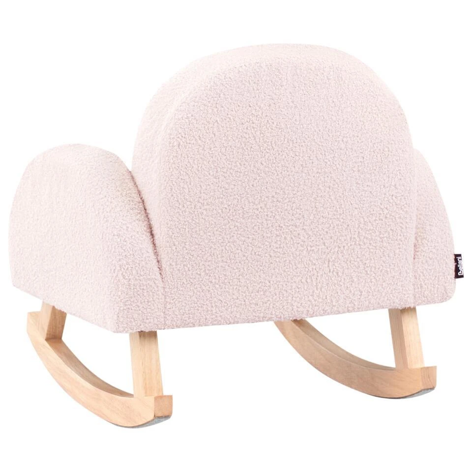HUG - Schommelstoel Voor Kinderen - Pastelroze - Bouclé 9 HUG - Schommelstoel Voor Kinderen - Pastelroze - Bouclé - Afbeelding 7