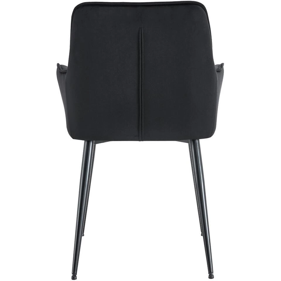 CLP Set Van 2 Eetkamerstoel Ferndale Zwart Frame - Fluweel - Zwart 7 CLP Set Van 2 Eetkamerstoel Ferndale Zwart Frame - Fluweel - Zwart - Afbeelding 5