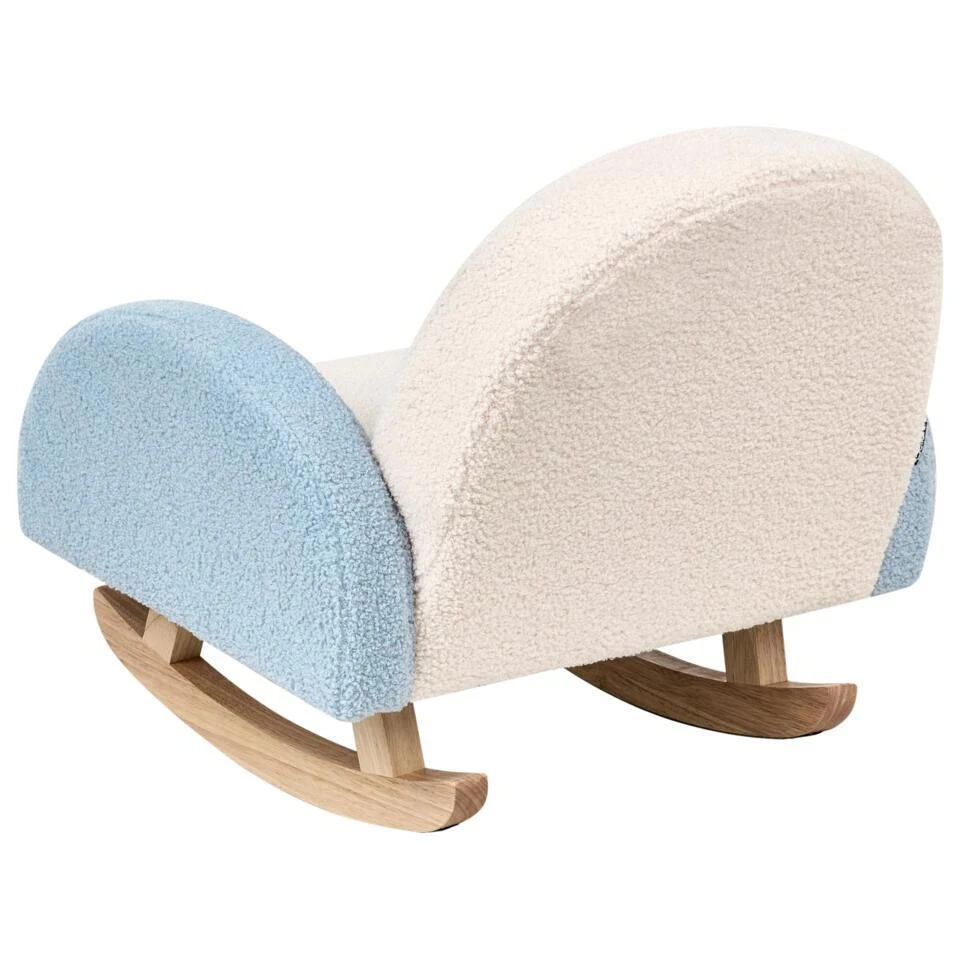 OMBO - Schommelstoel Voor Kinderen - Lichtblauw - Bouclé 9 OMBO - Schommelstoel Voor Kinderen - Lichtblauw - Bouclé - Afbeelding 7