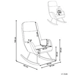 KVELIA - Schommelstoel - Wit - Polyester 16 KVELIA - Schommelstoel - Wit - Polyester -Leen Bakker Winkel 82f0bb814f854e249feba84113695989