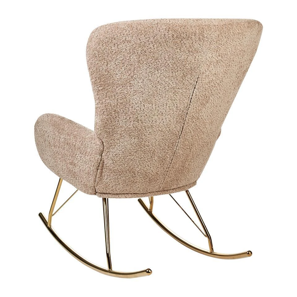 ANASET - Schommelstoel - Beige - Bouclé 9 ANASET - Schommelstoel - Beige - Bouclé - Afbeelding 7