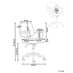 PAWNEE - Bureaustoel - Groen - Kunstleer -Leen Bakker Winkel 844fa6722c8148e3b543d0613586d2f5