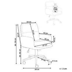 CONSTANTIA - Bureaustoel - Lichtgrijs - Polyester -Leen Bakker Winkel 84c4c2eef5e149f09047c92957671cea