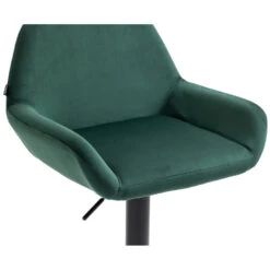 CLP Set Van 2 Barkruk Braga Zwart Frame - Fluweel - Donkergroen -Leen Bakker Winkel 85e96a2c1e4b4aa982b043e357b42f6d