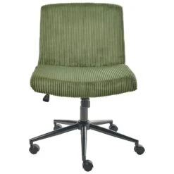 GEDDES - Bureaustoel - Groen - Corduroy -Leen Bakker Winkel 85f56bd4f6894adfadb6ca27b7d86ef0