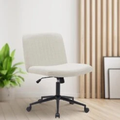 CLP Bureaustoel Kingman Zwart Frame - Stof - Creme -Leen Bakker Winkel 8747036bfbe640e98ce08cf9e17f4bc6