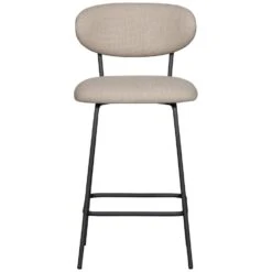 WOOOD Kjeld Barstoelen - Polyester - Naturel - Set Van 2 -Leen Bakker Winkel 880e836a9c5443a3b1e86f7b4c01bd50