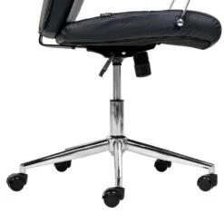 ADEPT - Bureaustoel - Zwart - Kunstleer -Leen Bakker Winkel 883aeefaad3a48eea6e4113251040463