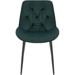 CLP Set Van 2 Eetkamerstoel Wallace Zwart Frame - Fluweel - Groen -Leen Bakker Winkel 8876713c7eb4441982a4dd24568972be