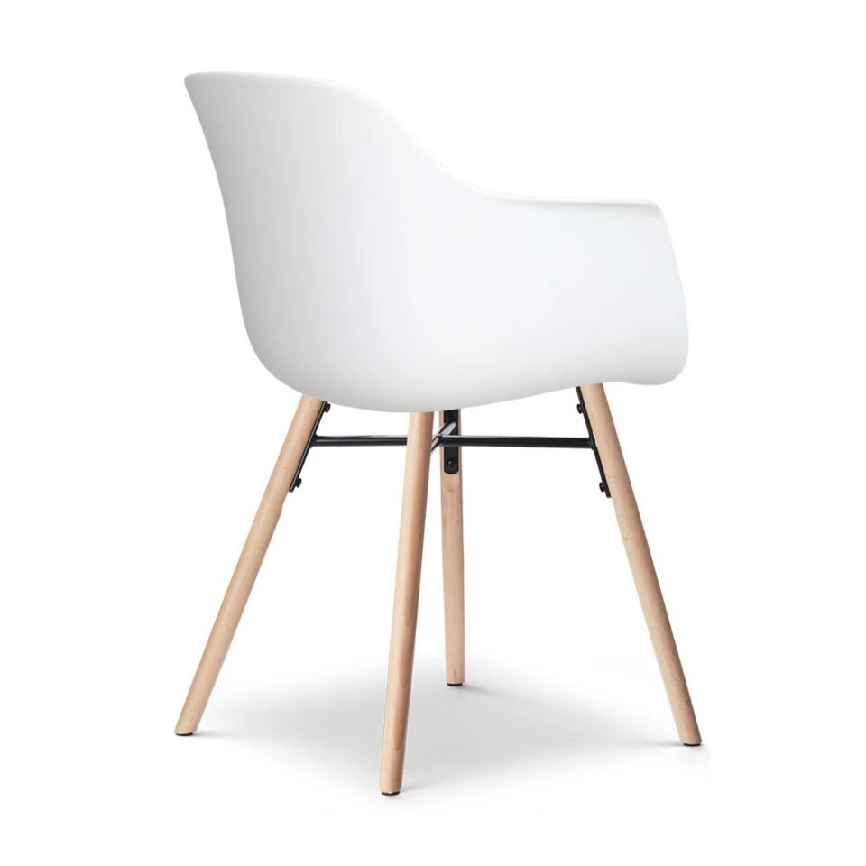 Nolon Nena-Liz Eetkamerstoel Wit - Armleuning - Zacht Groen Kussen 10 Nolon Nena-Liz Eetkamerstoel Wit - Armleuning - Zacht Groen Kussen - Afbeelding 8