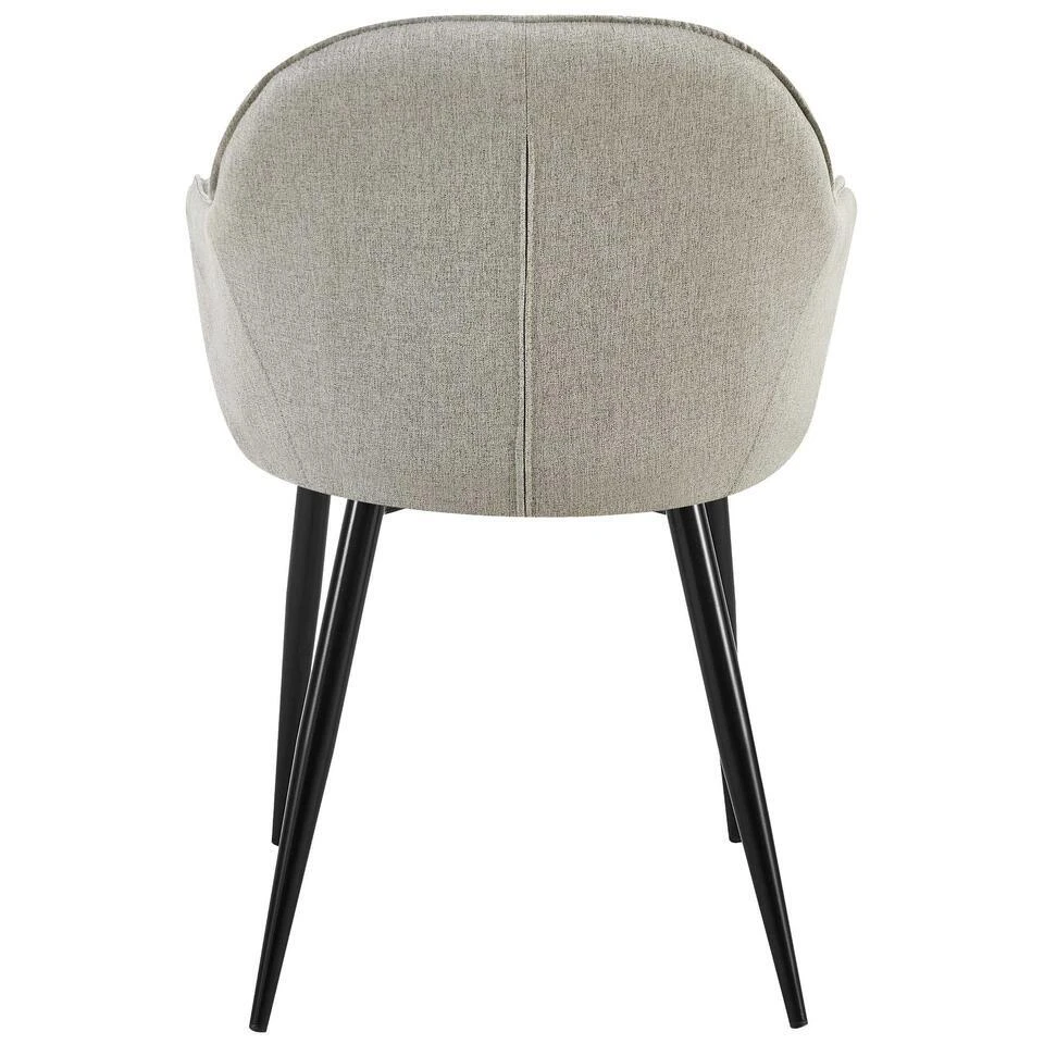 CLP Eetkamerstoel Boise Zwart Frame - Stof - Grijs 8 CLP Eetkamerstoel Boise Zwart Frame - Stof - Grijs - Afbeelding 6