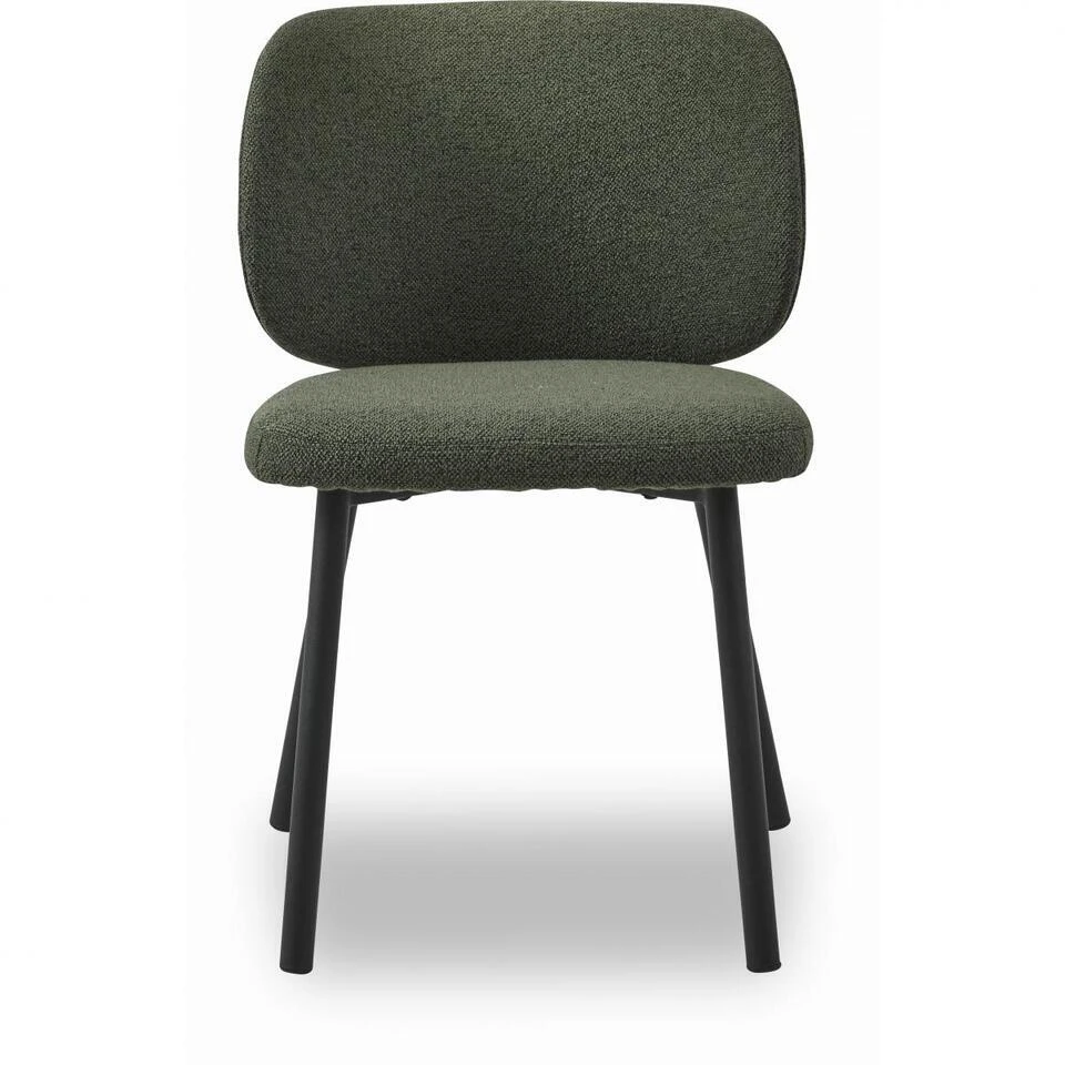 Nordic Home - Milly Eetkamerstoel Bouclé - Groen 4 Nordic Home - Milly Eetkamerstoel Bouclé - Groen - Afbeelding 2