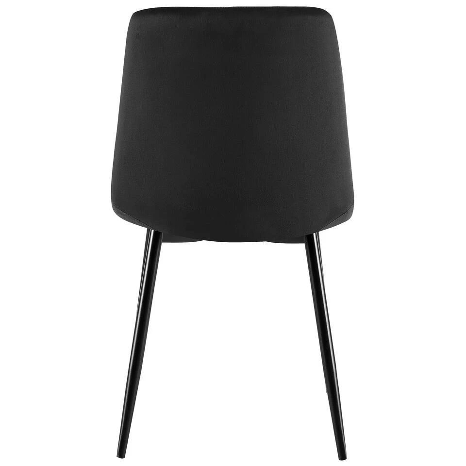 CLP Eetkamerstoel Clairton Zwart Frame - Fluweel - Zwart 9 CLP Eetkamerstoel Clairton Zwart Frame - Fluweel - Zwart - Afbeelding 7