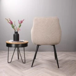 DS4U - Ravi 3.0 Eetkamerstoel Boucle - Beige -Leen Bakker Winkel 8e39120fcdb74954987c40fc5da11e5a