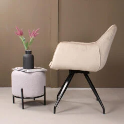 DS4U - Romy 2.0 Armstoel Velours - Champagne -Leen Bakker Winkel 8f3ddb293e2e4cd5808f2a18cc585377