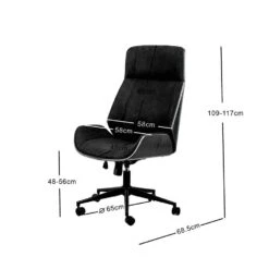 Houten En Zwarte Kunstleren Bureaustoel -Leen Bakker Winkel 900b665d87124210ab56767f4f808fb5