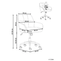 PALMDALE - Bureaustoel - Roze - Fluweel -Leen Bakker Winkel 9021b7bb3d84441d88e39247a387fa96 1