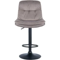 CLP Barkruk Laurel Zwart Frame - Fluweel - Grijs -Leen Bakker Winkel 92b0a1dd9e094cf7879210f400d9a5dc