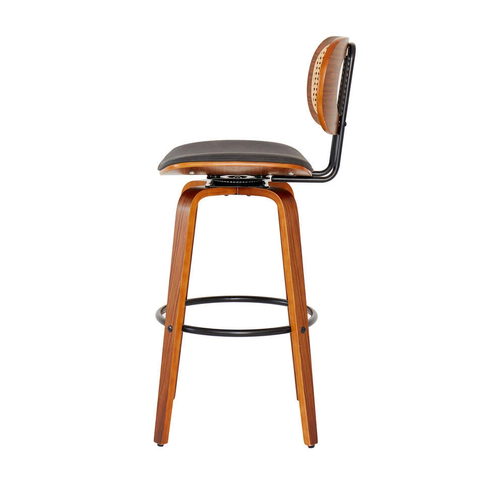 Set Van 2 Barkrukken Hout Rotan 12 Set Van 2 Barkrukken Hout Rotan - Afbeelding 10