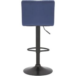 CLP Barkruk Jamie Zwart Frame - Fluweel - Blauw -Leen Bakker Winkel 92f78e2a9486461b88f52c081c485f0b