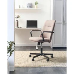 CAROGA - Bureaustoel - Lichtbruin - Stof -Leen Bakker Winkel 942f2a141f72404e94fd02a528b954be
