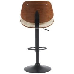 CLP Barkruk Clawson Zwart Frame - Kunstleer - Walnoot/creme -Leen Bakker Winkel 94d13c5f998245e3b44622a1a23d98e7