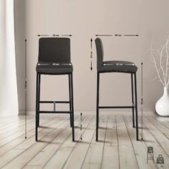 CLP Barkruk Freeport Zwart Frame - Stof - Donkergrijs -Leen Bakker Winkel 95c6b600a9d047c5bf3cf25fbae36a7f