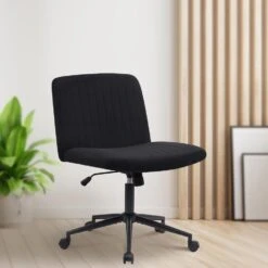 CLP Bureaustoel Kingman Zwart Frame - Stof - Zwart -Leen Bakker Winkel 9769afd917f54845b9cd4692e75323d4