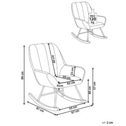 KINNO - Schommelstoel - Beige - Bouclé -Leen Bakker Winkel 9801e724a62443ddb78ddc3418d1637e