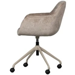 WOOOD Morros Bureaustoel - Polyester - Taupe - 88x57x60 -Leen Bakker Winkel 9901219b7f174e3593f1be675e1c0d5d