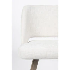 Eetkamerstoel Wit Stof - Zithoogte 48cm - 59,5x53x83,5cm - Yves - Set Van 2 -Leen Bakker Winkel 990666fdbeb2482fb5a29606a7e28407