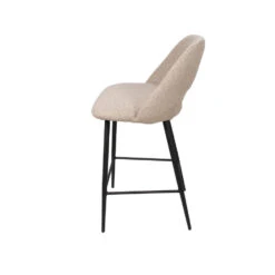 Giga Meubel Barstoel Taupe - Stof - 50x55x91cm - Barstoel Nissa -Leen Bakker Winkel 9a8b77d487314d61ac899c09d0099269