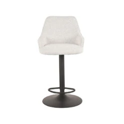 LABEL51 Barkruk Fender - Wit - Boucle - 42 X 40cm - Set Van 2 -Leen Bakker Winkel 9aa2ecbadef54ddf8bd5e9fca41ab241