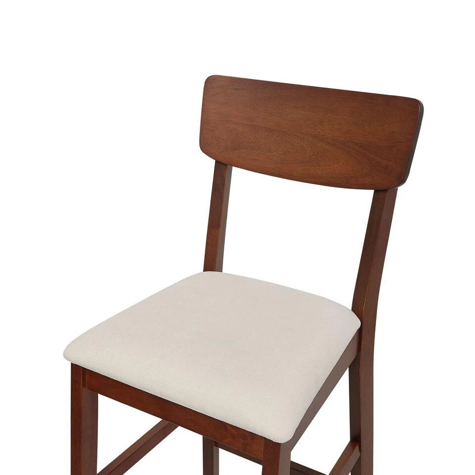 AMBLER - Barkruk Set Van 2 - Lichtbeige - Hout 9 AMBLER - Barkruk Set Van 2 - Lichtbeige - Hout - Afbeelding 7