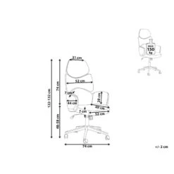 Beliani Bureaustoel SPLENDID - Grijs Polyester 8 Beliani Bureaustoel SPLENDID - Grijs Polyester -Leen Bakker Winkel 9f4afc6eca3f4baeb1bbc52fa14ffbfc
