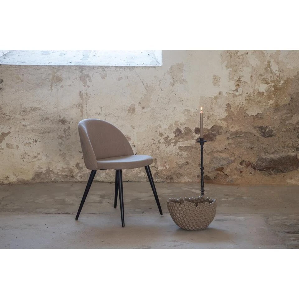 Svea - Zako Eetkamerstoel - Ruitpatroon - Linnnenlook - Beige 4 Svea - Zako Eetkamerstoel - Ruitpatroon - Linnnenlook - Beige - Afbeelding 2