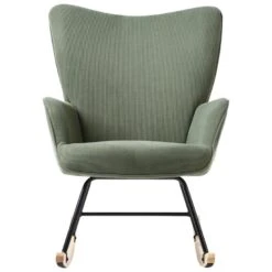 ARSET - Schommelstoel - Donkergroen - Bouclé -Leen Bakker Winkel a083bd5b9bea4487bc6d806fdb51e1cc