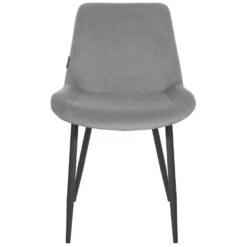 CLP Eetkamerstoel Victoria Zwart Frame - Fluweel - Grijs -Leen Bakker Winkel a328af170b1248b4b12c734d4507b637