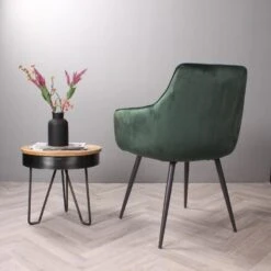 DS4U - Ravi 3.0 Eetkamerstoel Velours - Donkergroen -Leen Bakker Winkel a3832d1b91874a189ca61ce26d6eae99