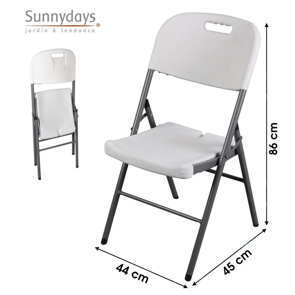 Merkloos Sunnydays Klapstoel - Met Pvc Zitting - 44 X 45 X 86 Cm - Metaal 6 Merkloos Sunnydays Klapstoel - Met Pvc Zitting - 44 X 45 X 86 Cm - Metaal - Afbeelding 4