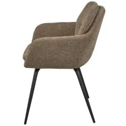 WOOOD Runa Eetkamerstoelen - Polyester - Donker Zand - Set Van 2 -Leen Bakker Winkel a4e661a6118747d8836dfbc6384e4005