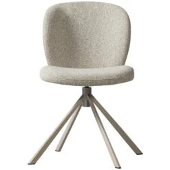 WOOOD Femke Eetkamerstoelen - Bouclé - Naturel - Set Van 2 -Leen Bakker Winkel a5ac3e2d60034528bc7430e6bae6968e
