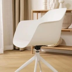 Nolon Nola-Puk Eetkamerstoel Wit - Draaibaar - Armleuning - Wit -Leen Bakker Winkel a6a0ac471d204c82949b41edd7a02a90