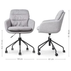 Nolon Nout-Mia Bureaustoel Grijs - Met Armleuning - Zwart -Leen Bakker Winkel a99ef727472e4b02b633d59e40e6181d