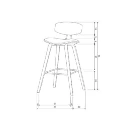 WOOOD Senne Barstoelen - Fluweel - Zwart - Set Van 2 -Leen Bakker Winkel a9ba7022e6bd4dfc8ad3941d5fe83e26