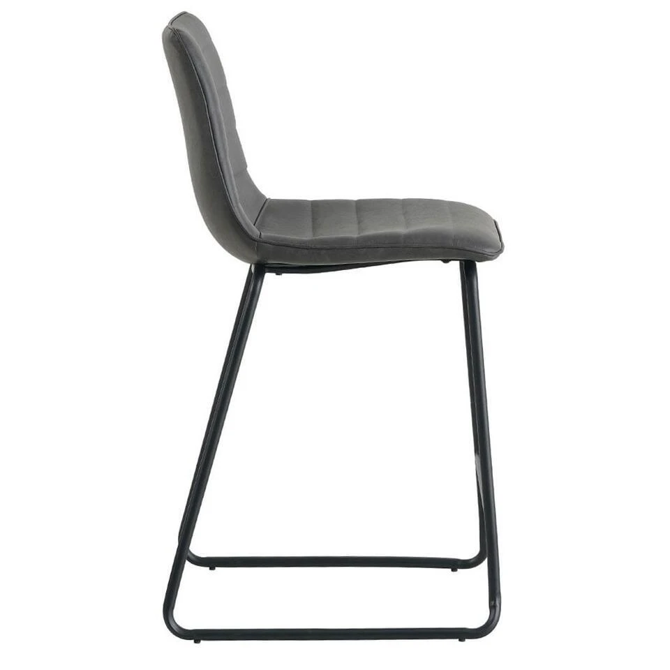 Industriële Barkruk Mark Antraciet - Zithoogte 65 Cm - Kunstleder - Grijs 11 Industriële Barkruk Mark Antraciet - Zithoogte 65 Cm - Kunstleder - Grijs - Afbeelding 9