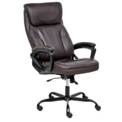 PROUD - Bureaustoel - Donkerbruin - Kunstleer -Leen Bakker Winkel ac33f249741e4f3abe0bde0bdd941360